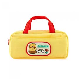 Kakao Friends Say Cheese Handle Pencil Case (Choonsik/Ryan/Apeach) | Large Capacity 50 Pens | Front Pocket/Padding Protection | Designed in Korea